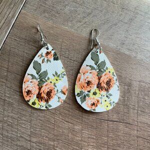 Faux leather earrings